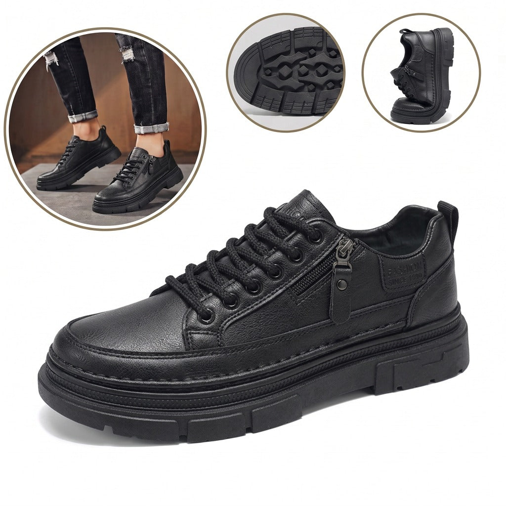 Pantofi ergonomici ortopedici din piele — piele de vacă italiană de calitate superioară, susținere a arcului plantar, stabilitate la nivelul călcâiului și ameliorarea durerilor la picioare
