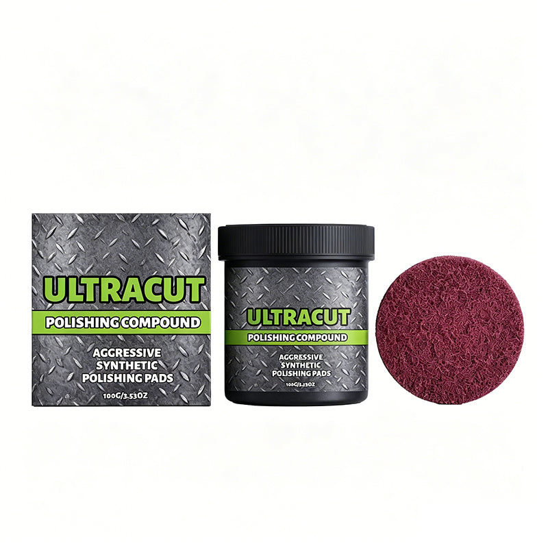 Pastă de lustruire multifuncțională, potrivită pentru repararea suprafețelor, prevăzută cu un tampon de lustruire