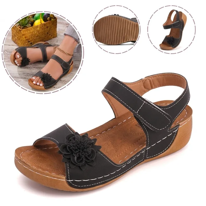 Sandale ortopedice ergonomice — cu suport pentru arcada plantară, care ajută la ameliorarea durerilor de picioare, la stabilizarea călcâiului și la reducerea instabilității la mers
