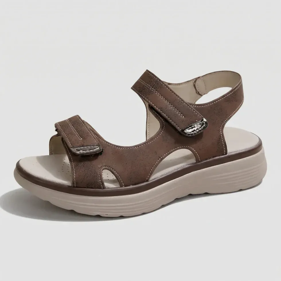 Sandale ortopedice confortabile — suport ergonomic pentru arcada plantară, lățime reglabilă, care subliniază silueta picioarelor.