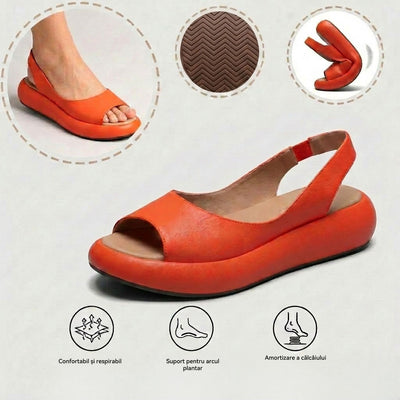 Sandale ortopedice ergonomice — cu suport pentru arcada plantară, care ajută la ameliorarea durerilor de picioare, la stabilizarea călcâiului și la reducerea instabilității la mers