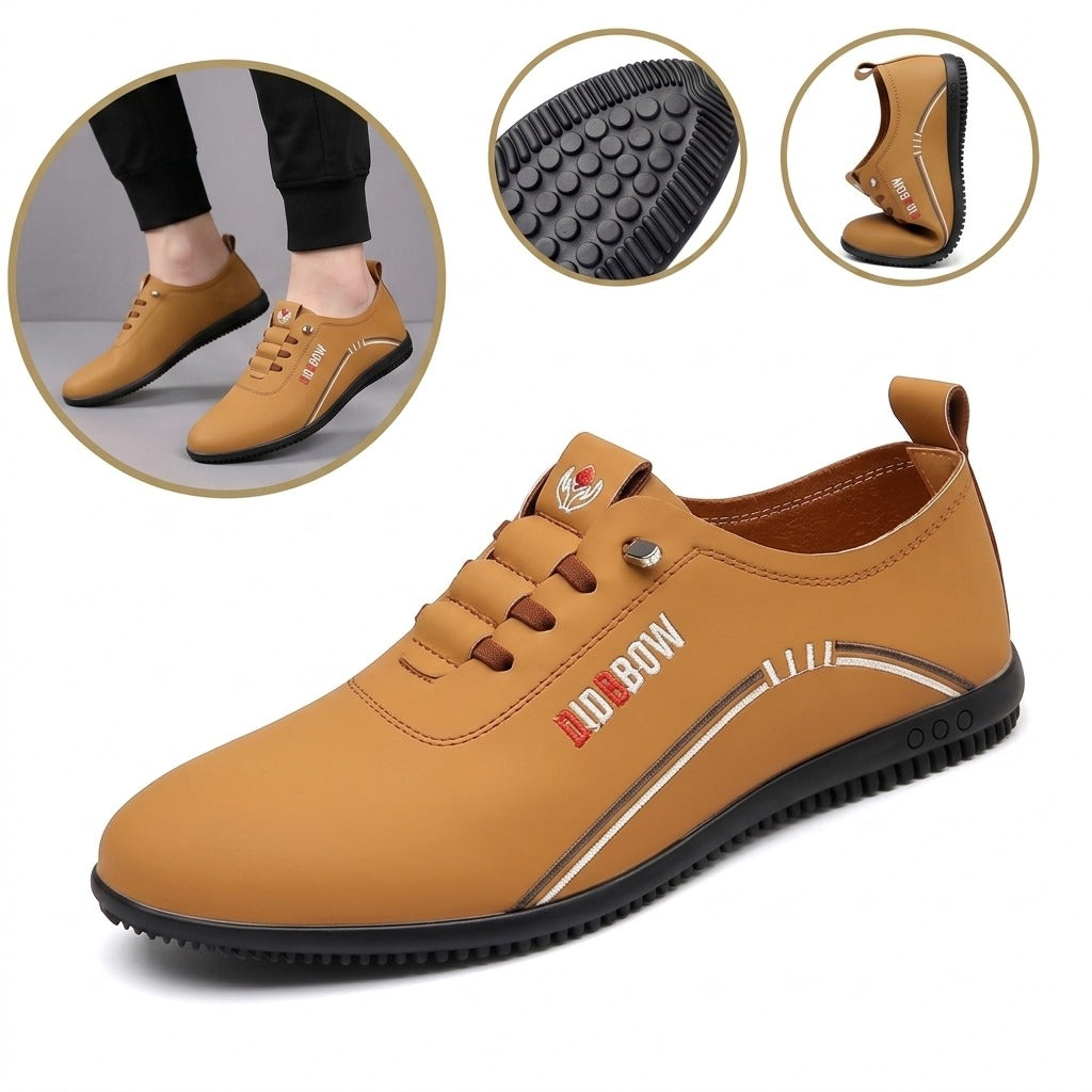 Pantofi ergonomici ortopedici din piele — Piele de vacă italiană de calitate superioară, cu suport pentru arcada plantară, pentru a ajuta la ameliorarea durerilor de picioare