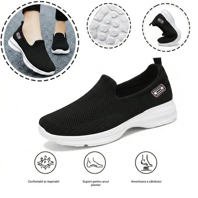 Pantofi sport ortopedici cu plasă — cu susținere pentru arcada piciorului, pentru ameliorarea durerii; amortizare moale.