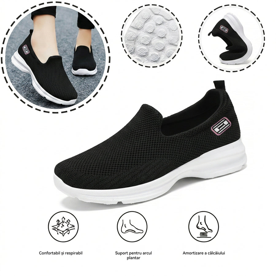 Pantofi sport ortopedici cu plasă — cu susținere pentru arcada piciorului, pentru ameliorarea durerii; amortizare moale.