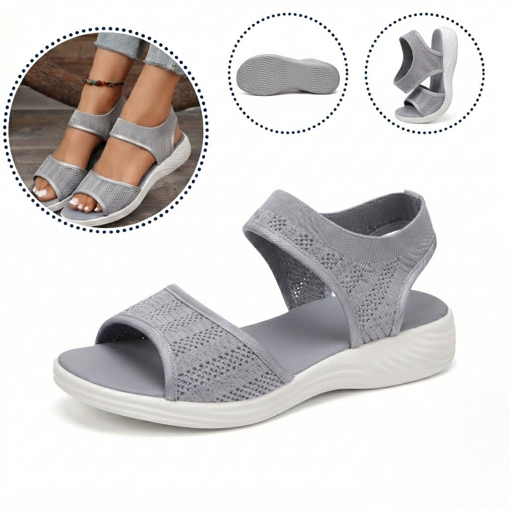 Sandale ortopedice ergonomice — cu suport pentru arcada plantară, care ajută la ameliorarea durerilor de picioare, la stabilizarea călcâiului și la reducerea instabilității la mers