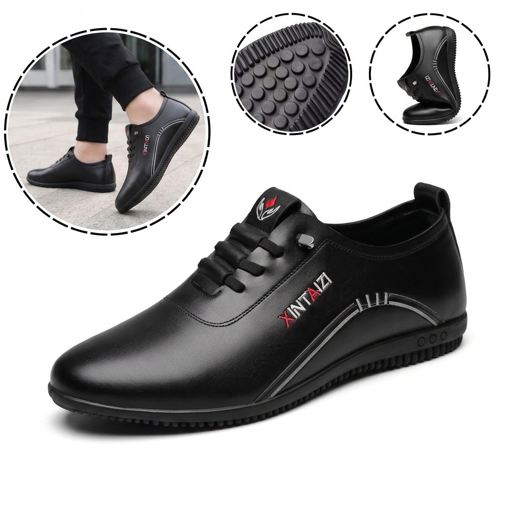 Pantofi ergonomici ortopedici din piele — Piele de vacă italiană de calitate superioară, cu suport pentru arcada plantară, pentru a ajuta la ameliorarea durerilor de picioare