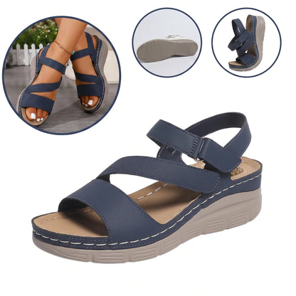 Sandale ortopedice ergonomice — cu suport pentru arcada plantară, care ajută la ameliorarea durerilor de picioare, la stabilizarea călcâiului și la reducerea instabilității la mers
