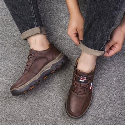 Pantofi ortopedici casual confortabili — lucrați manual din piele de vită italiană, cu susținere pentru bolta plantară