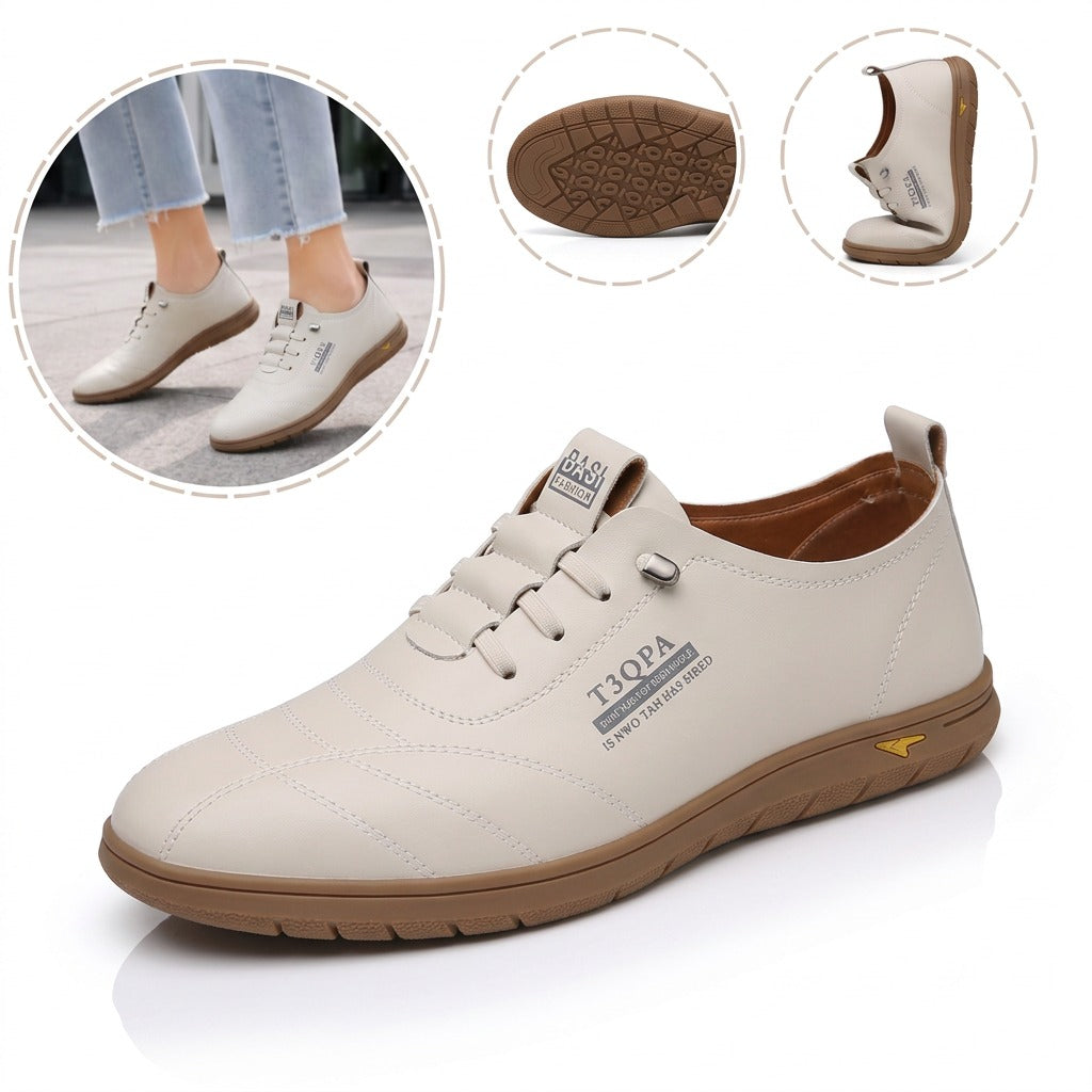 Pantofi ergonomici ortopedici din piele — piele de vacă italiană de calitate superioară, susținere a arcului plantar, stabilitate la nivelul călcâiului și ameliorarea durerilor de picioare