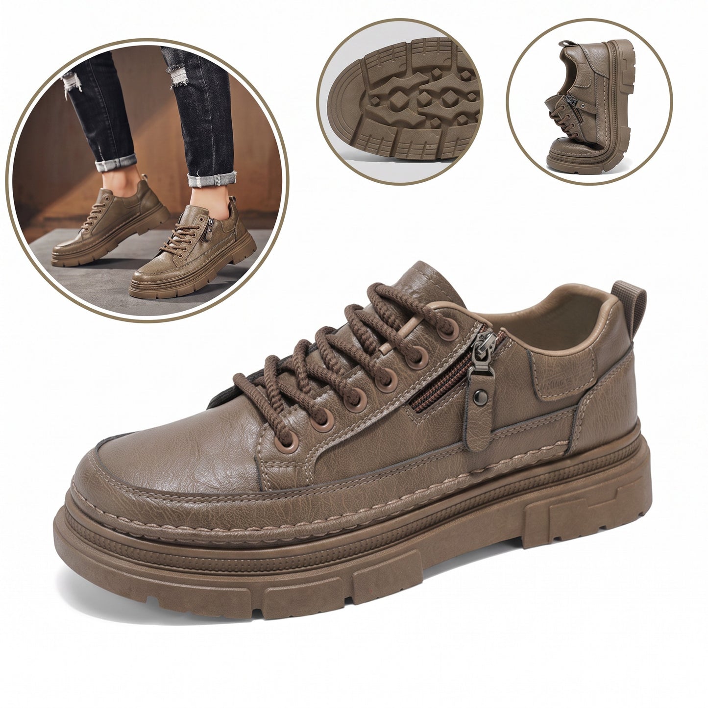 Pantofi ergonomici ortopedici din piele — piele de vacă italiană de calitate superioară, susținere a arcului plantar, stabilitate la nivelul călcâiului și ameliorarea durerilor la picioare