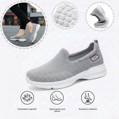 Pantofi sport ortopedici cu plasă — cu susținere pentru arcada piciorului, pentru ameliorarea durerii; amortizare moale.
