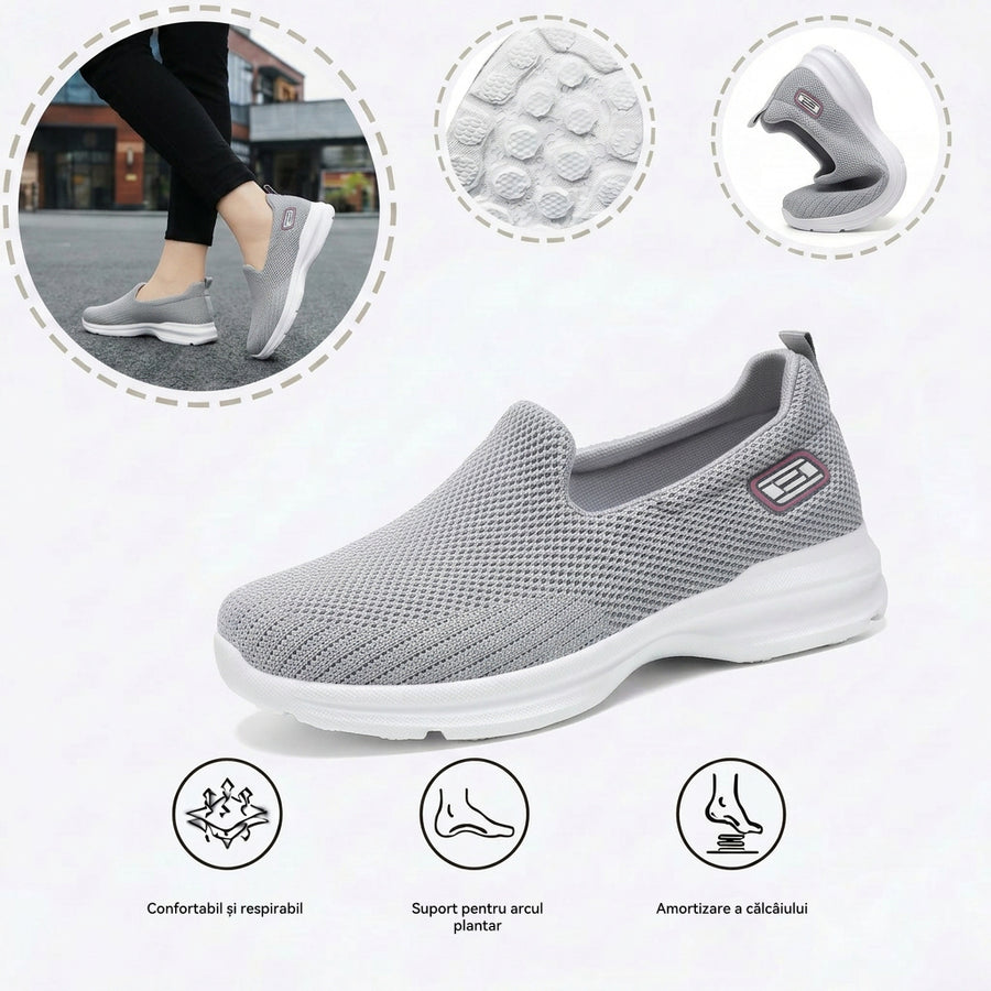 Pantofi sport ortopedici cu plasă — cu susținere pentru arcada piciorului, pentru ameliorarea durerii; amortizare moale.