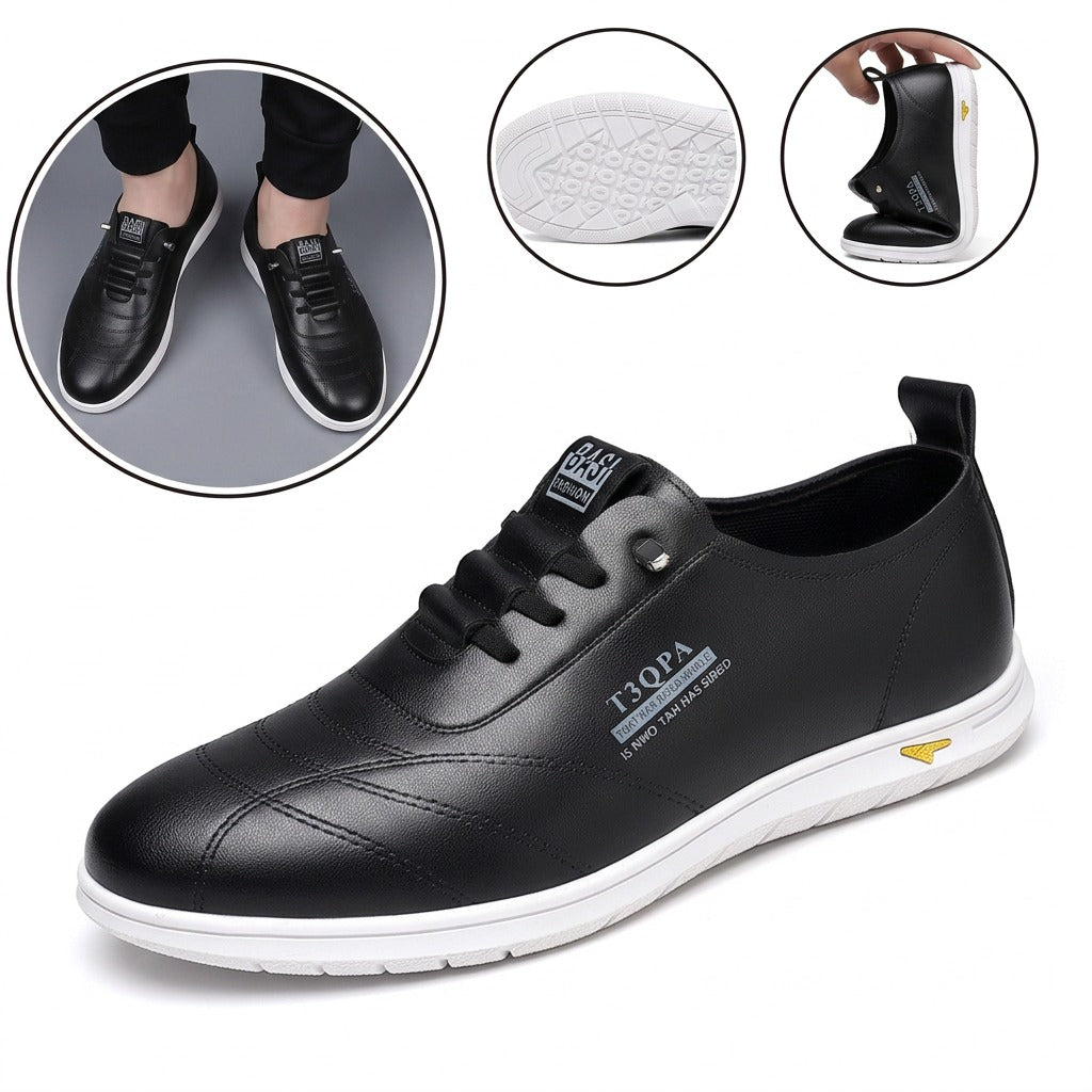 Pantofi ergonomici ortopedici din piele — piele de vacă italiană de calitate superioară, susținere a arcului plantar, stabilitate la nivelul călcâiului și ameliorarea durerilor de picioare
