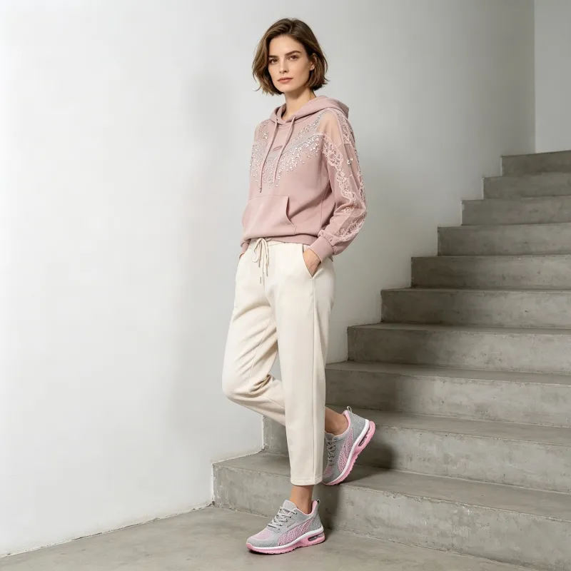 Pantofi sport ortopedici din plasă — cu susținere pentru bolta plantară și amortizare care protejează genunchii
