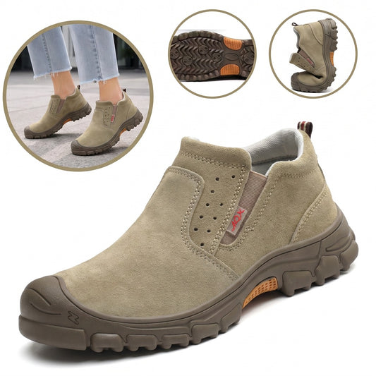 Pantofi ortopedici confortabili din piele de căprioară – moi și confortabili, cu o susținere excelentă – ameliorează durerile de picioare.