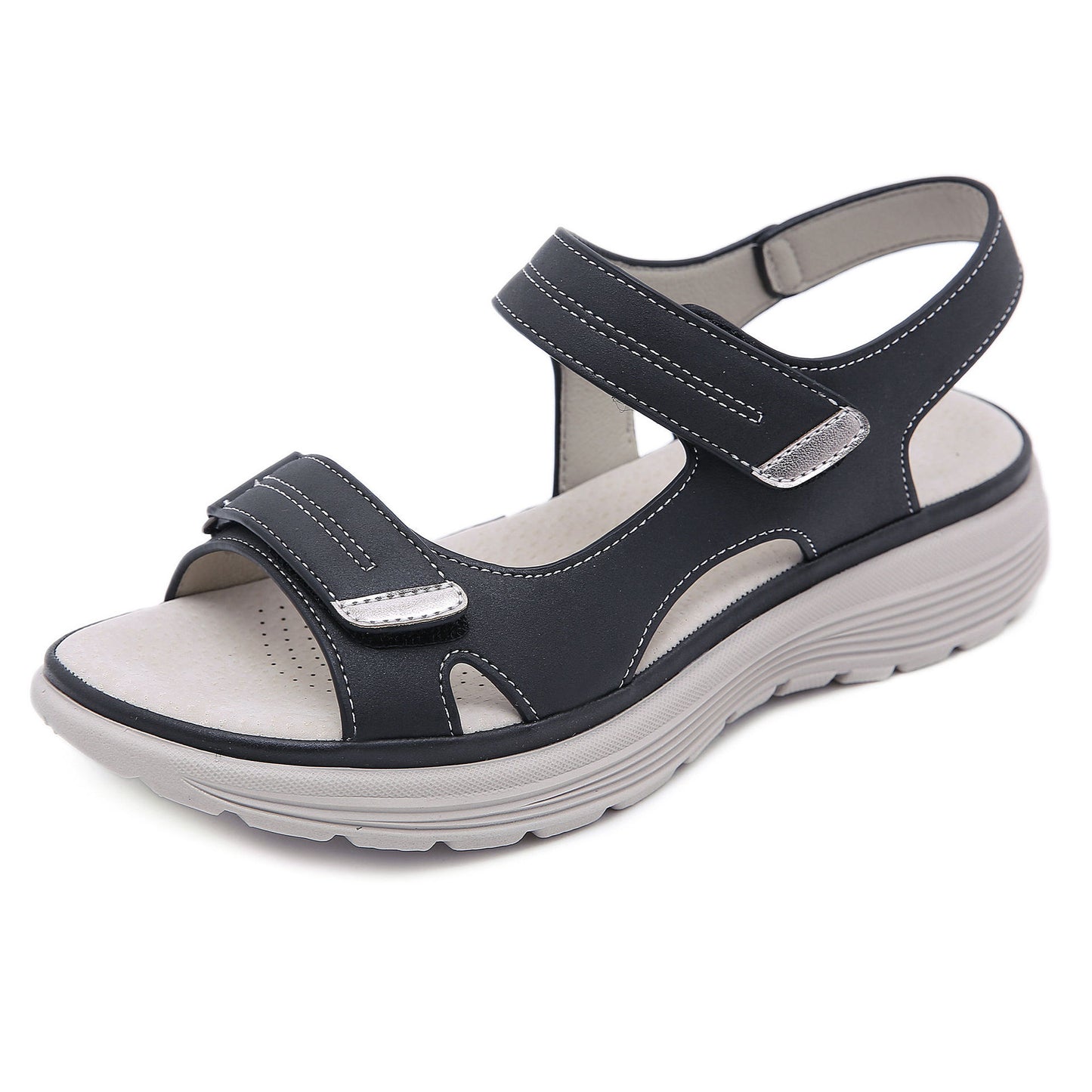 Sandale ortopedice confortabile — suport ergonomic pentru arcada plantară, lățime reglabilă, care subliniază silueta picioarelor.