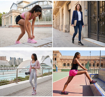 Pantofi sport ortopedici din plasă — cu susținere pentru bolta plantară și amortizare care protejează genunchii