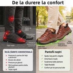 ⏰Ofertă pe timp limitat⏰ Confecționați din piele de vițel australiană 🐂 Susținere pentru picior: ameliorează durerile de picioare ✅ Impermeabili și antiderapanți; confortabili la mers.
