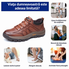 ⏰Ofertă pe timp limitat⏰ Confecționați din piele de vițel australiană 🐂 Susținere pentru picior: ameliorează durerile de picioare ✅ Impermeabili și antiderapanți; confortabili la mers.