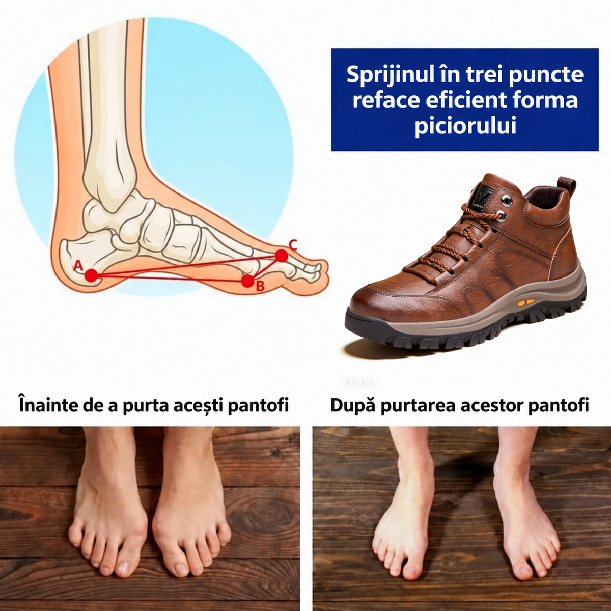 Ultima zi! Ofertă la jumătate de preț! ✅ Încălțăminte ortopedică concepută pentru persoanele cu probleme ale picioarelor, menită să amelioreze durerile de spate, de articulații și de picioare.