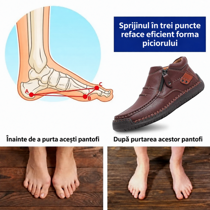 ⏰ Ofertă la jumătate de preț — Doar astăzi! 🔥 | Încălțăminte ortopedică din piele naturală de înaltă calitate | Susținere a boltei plantare pentru a calma durerea și a facilita mersul