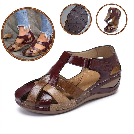Sandale ortopedice ergonomice — cu suport pentru arcada plantară, care ajută la ameliorarea durerilor de picioare, la stabilizarea călcâiului și la reducerea instabilității la mers