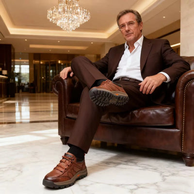 Pantofi ergonomici cu talpă ortopedică din piele — piele de vacă italiană de calitate superioară, suport pentru arcada plantară și ameliorarea durerilor de picioare