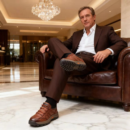 Pantofi ergonomici ortopedici din piele — piele de vacă italiană de calitate superioară, suport pentru arcada plantară și ameliorarea durerilor de picioare