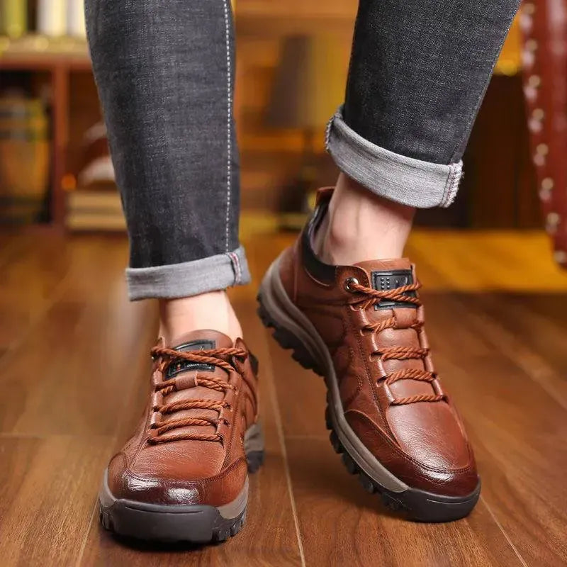 Pantofi ergonomici ortopedici din piele — piele de vacă italiană de calitate superioară, suport pentru arcada plantară și ameliorarea durerilor de picioare