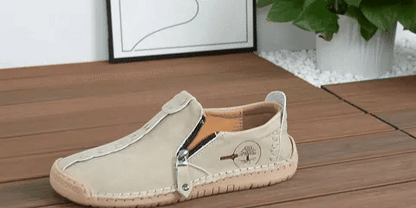 Pantofi ortopedici casual confortabili — din piele italiană de vită cu finisaj nubuc și susținere pentru bolta plantară